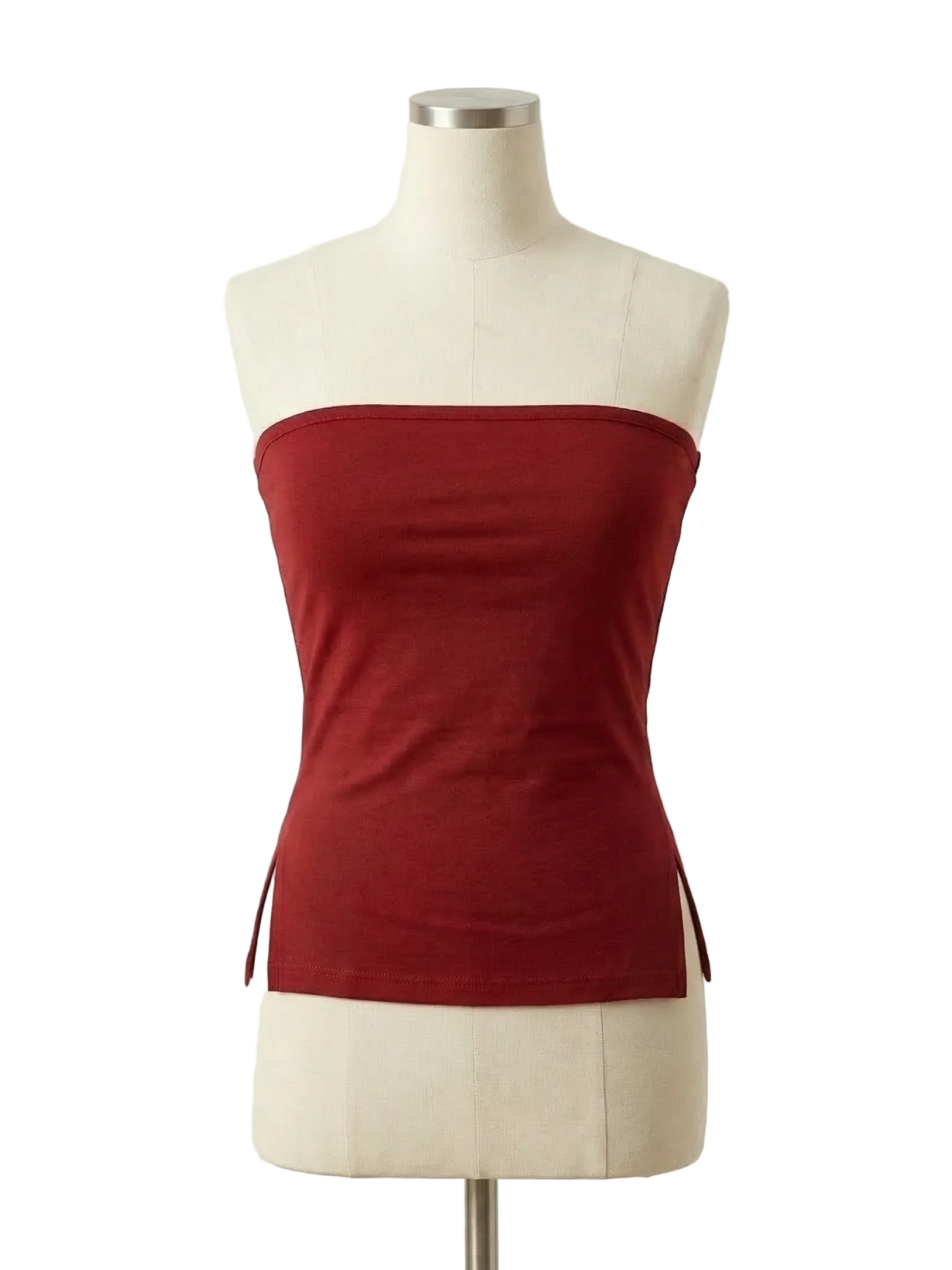 Tube Sild Slit Crop Top