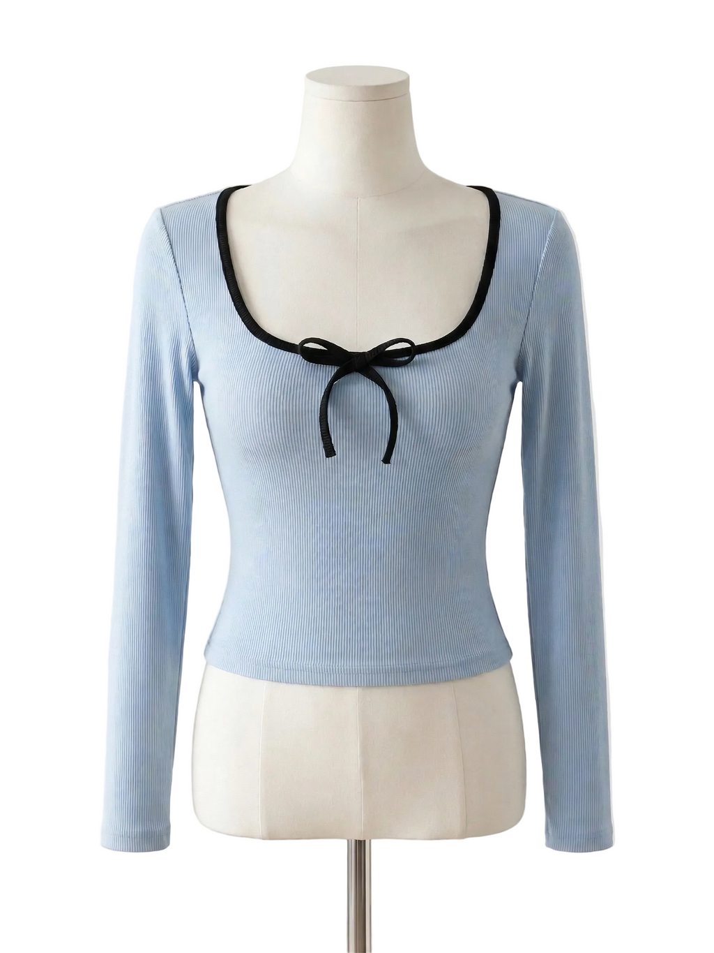 Skyline Bow Ribbed Top