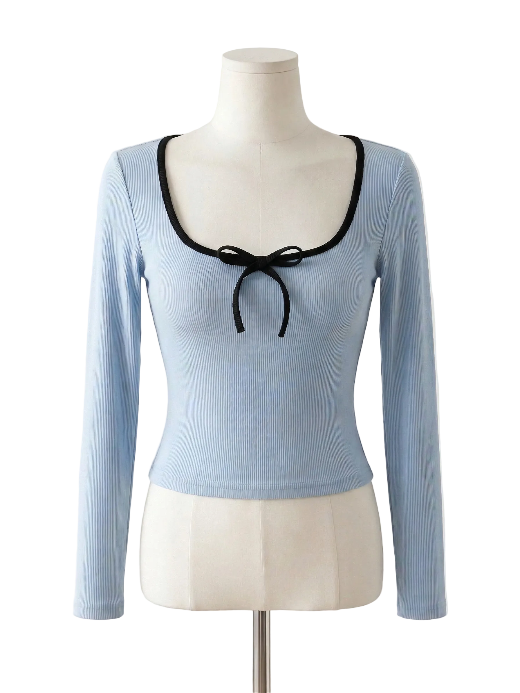 Skyline Bow Ribbed Top