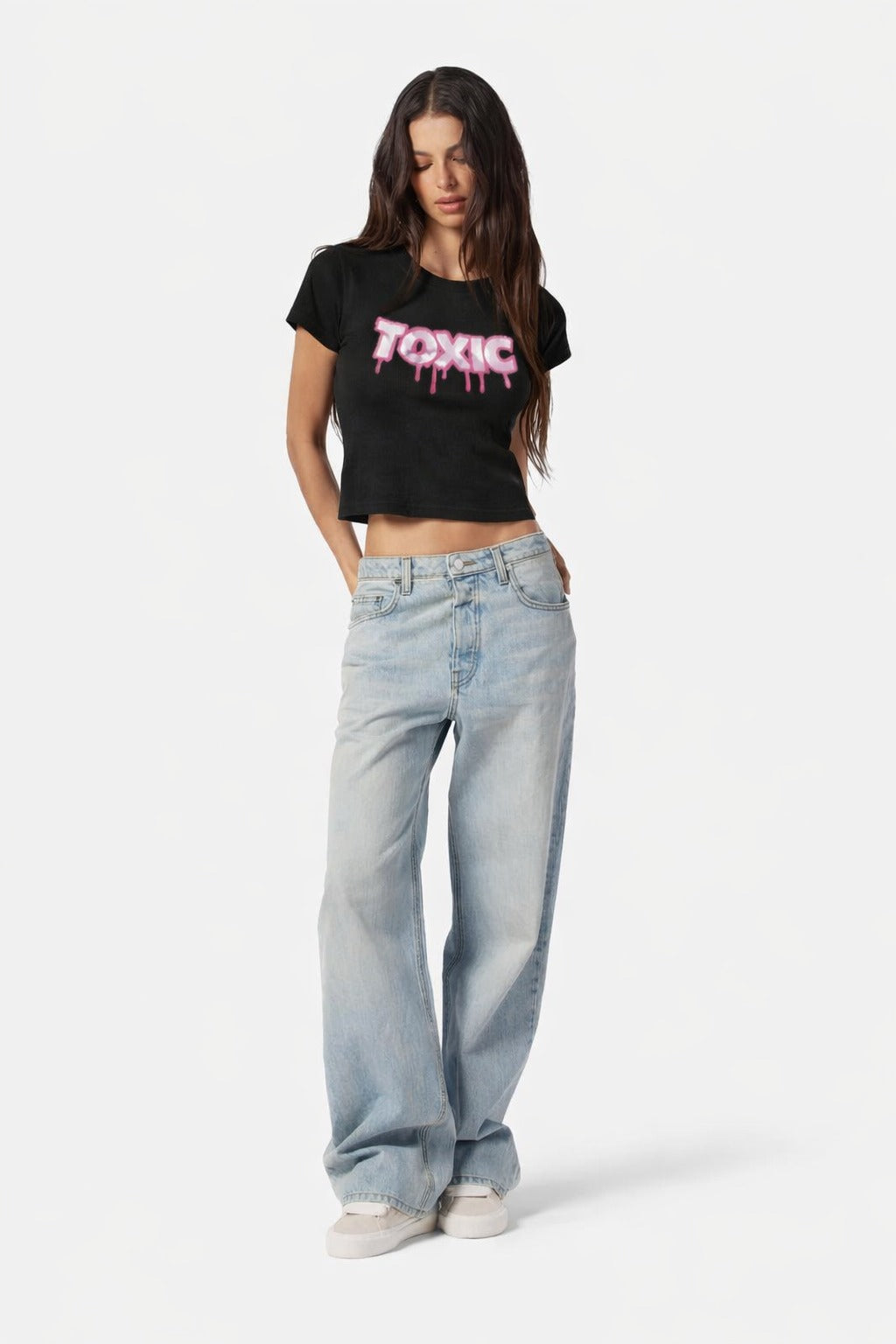 Toxic Drip Crop Tee