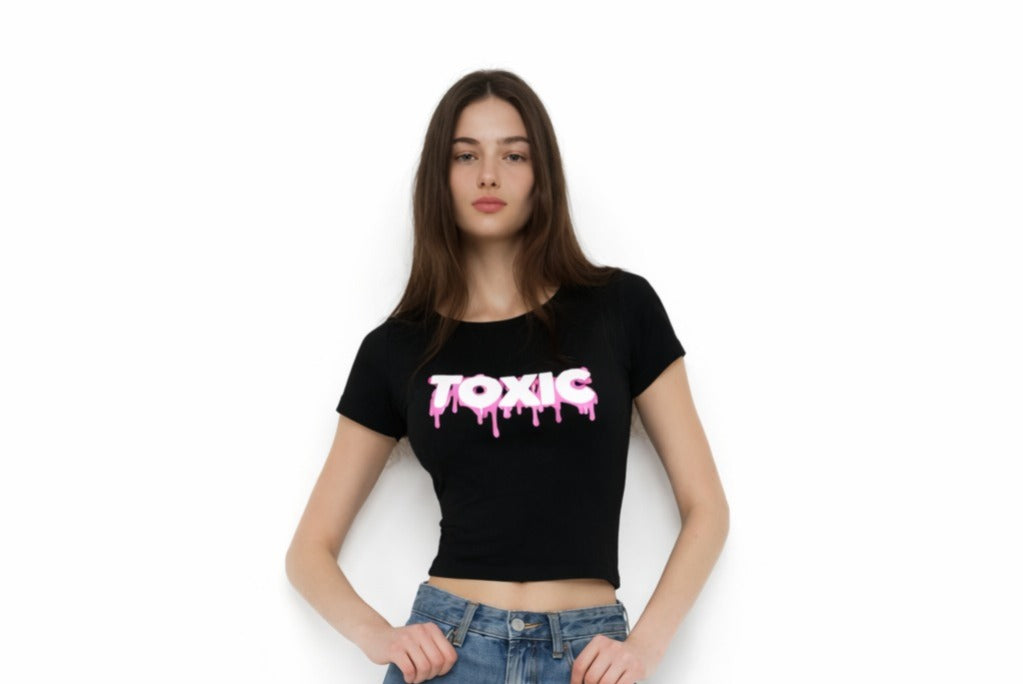 Toxic Drip Crop Tee