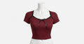 Cherry Lace Bow Crop Top