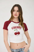 Sweet Cherry Raglan Top