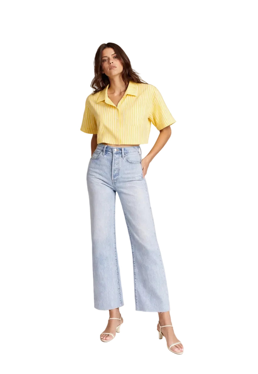 Lemon Stripe Crop